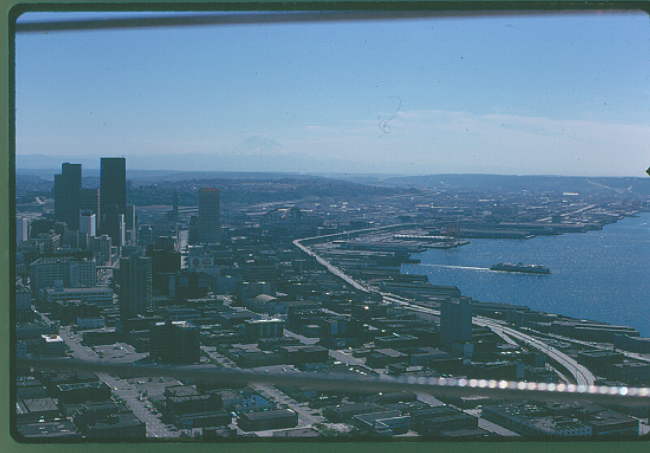 A picture named Downtown from Space Needle 9-74.jpg